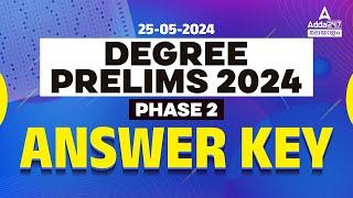 Degree Prelims 2024 Answer key Phase 2  Degree Prelims Questions and Answer  Adda247 Malayalam