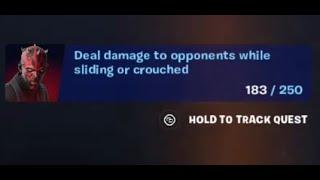 Fortnite - Deal damage to opponents while sliding or crouched - Chapter 4 Season 2