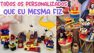 TODOS OS PERSONALIZADOS QUE EU FIZ PRA FESTA DE 1 ano da minha bebê branca de neve - SEGREDO + fácil