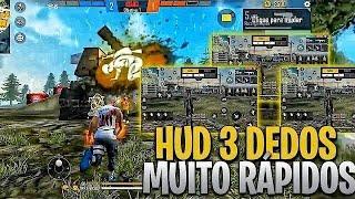 OS BRABOS TOP 4 MELHORES HUD 3 DEDOS FREE FIRE HUD COMPLETO