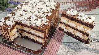 The famous unrealistically delicious SNICKERS cake with MERINGUE One of the most delicious cakes