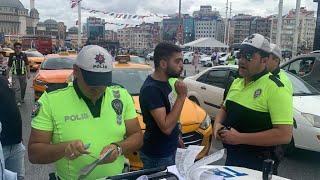 Taksim’de taşkınlık yapan taksici gözaltına alındı