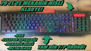 79 TLLİK MEKANİK HİSLİ OYUNCU KLAVYESİMF Product Strike 0525 RGB  Mekanik Hisli Gaming Klavye