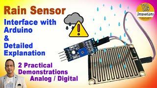 How to Connect and Program a Rain Sensor FC-37YL-83 with Arduino  Explanation & Practical Demo