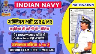 AGNIVEER NAVY SSRMR NOTIFICATION  NAVY SSRMR ONLINE FORM 2022  AGNIVEER NAVY RECRUITMENT 2022