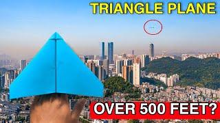 How To Make a PAPER AIRPLANE EASY  TRIANGLE PLANE  Best paper airplane that flies Far