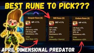 April 2023 Dimensional Predator Runes Which One Should You Pick???