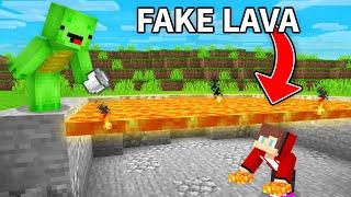 JJ Use FAKE LAVA To Prank Mikey in Minecraft Maizen