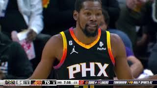 Kevin Durant makes the Suns arena happy by scoring a signature 3-pointer through the hands