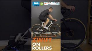 How to ride Zwift with rollers - Super easy method. #zwift #cycling