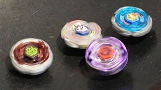 Earth Eagle vs Lightning Ldrago vs Strom Pegasus vs Rock Scorpio Metal Fight Beyblade 4 Way Battle