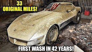 33 Original Miles Corvette BARN FIND  First Wash in 42 Years  Satisfying Restoration