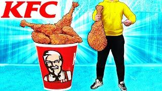 Cubo gigante KFC  Cómo hacer el muslo KFC de bricolaje más grande del mundo con avestruz por VANZAI