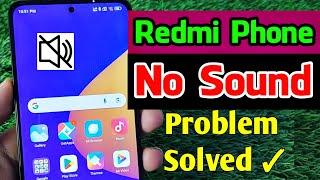 Mi Redmi Sound Problem  Redmi No Sound Problem  Solved 