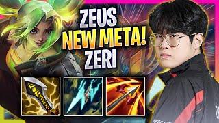 ZEUS TRIES NEW META ZERI TOP IN KOREA SOLOQ - T1 Zeus Plays Zeri TOP vs Olaf  Season 2024