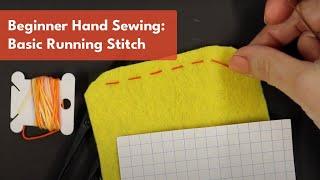 Beginner Hand Sewing Basic Running Stitch  Arts & Crafts