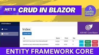 Blazor CRUD Operation with SQL Server Step-by-Step Guide using .NET 8.0  BLAZOR CRUD OPERATIONS