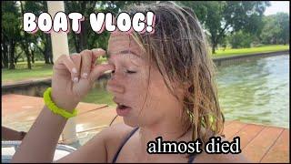 A boat day vlog Almost got hit with lightning