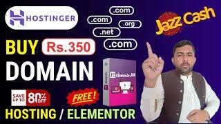 How to Buy Domain from Hostinger with EasyPaisa JazzCash  How to Purchase Domain 2024