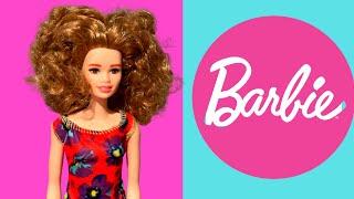 Распаковка куклы Барби с кудрявыми волосами