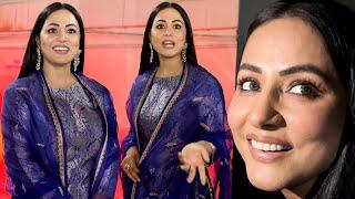 Hina Khan Sweet Chat With Paparazzi After Leaving The Screening Of Shinda Shinda No Papa Movie