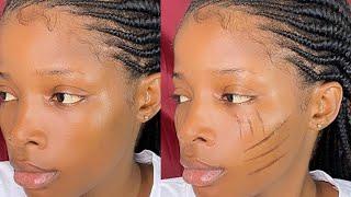 How to create Nigerian Tribal Mark Using Lindy Sfx Rigid Collodion Special Effect Makeup Fake scar