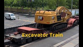 【China Rail】Special Cargo Caterpillar Excavator Train 中铁特货 D9A 专列 运送卡特彼勒挖掘机