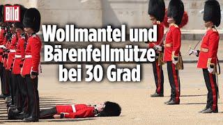 Britische Soldaten fallen während Militärparade in Ohnmacht