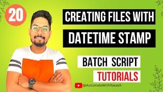 How to Create Filename with Date Time in Windows Batch Script