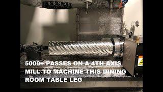 4TH-AXIS CNC MILLING A DINING ROOM TABLE LEG