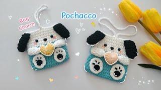 Crochet Pochacco bag charm #crochet #video #tutorial