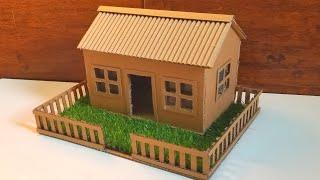 Cardboard House  How To Make Small Cardboard House  Beautiful & Easy 