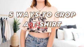 5 WAYS TO TUCK AND CROP A T-SHIRT without cutting them