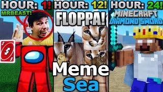 I Spent 24 Hours Getting EVERY MEME In Roblox Meme Sea... Heres What Happened