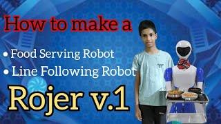 How to make a robot  Line Following Robot  Food Serving Robot  Aabhay Vision