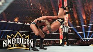 Gunther hits Randy Orton with a frog splash King and Queen of the Ring 2024 highlights
