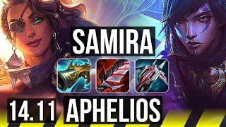 SAMIRA & Thresh vs APHELIOS & Blitzcrank ADC  Quadra 55k DMG Legendary  EUW Diamond  14.11