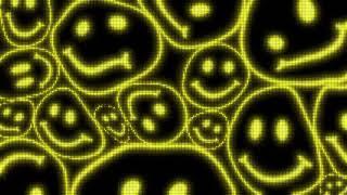 Yellow Warped LED Smiley Face Background  1 Hour Looped HD