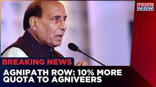 Centre announces 10% quota for Agniveers in Defence Ministry jobs  Rajnath Singh  English News