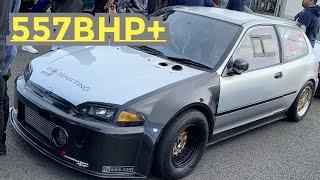 UK FASTEST STOCK BLOCK K20 TURBO EG CIVIC 10.22 @140MPH+