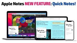 Apple Notes NEW FEATURES How to use system-wide Quick Notes along with Activity Update & Mentions