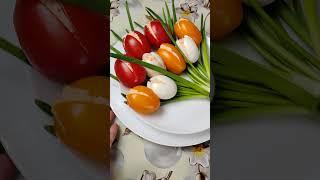 Салат к 8 Марта букет тюльпанов #цыганочканакухне #салат #вкусныесалаты
