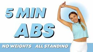 5 Minute AB WORKOUT - Standing Ab Exercises at Home