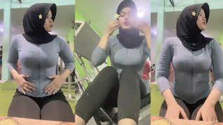 Hijab Style Try On Sport Outfit Legging Jaket Olah Raga Gym Fitnes Premium Spandek Jersey