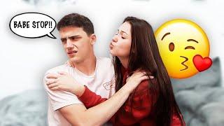 I CANT STOP KISSING YOU PRANK ON BOYFRIEND *gets so annoyed*