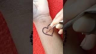 Heart  Shape Tattoo Mehndi Design #shorts #mehndi #hennatattoo #mehndidesign #tattoo #hearttattoo