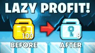 LAZY PROFIT method in 2022 How to GET RICH FAST in Growtopia INSANE PROFIT