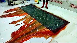 While washing a heavily dirty carpet its color fadedFabric dye