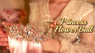 ASMR  Princess Treatment for the Rose Ball  makeup + hair {layered sounds}