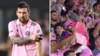 Miami crowd ERUPTS as Lionel Messi checks in vs. FC Cincinnati  ESPN FC